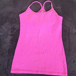 Lululemon pink razorback tank top